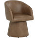 Etta Copley Cognac Swivel Dining Armchair